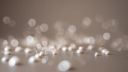 Poster - Delicate droplets scattered on a soft surface reflecting gentle light during early morning