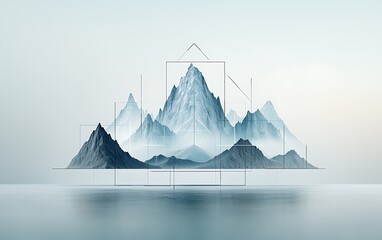 Poster - Abstract mountain landscape (2)