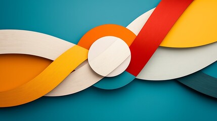 Aufkleber - Abstract colorful shapes