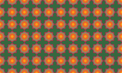 Poster - Vector seamless floral mosaic pattern. floral geometry pattern with solid color. Suitable for backgrounds, gift wrapping, book covers, presentations