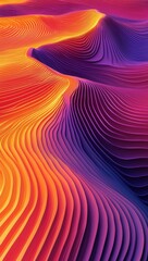 Poster - Neon gradient abstract design with vibrant colors and effect