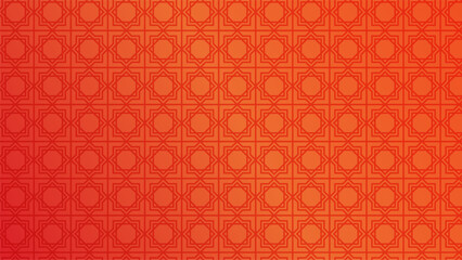Poster - Abstract geometry pattern background with orange gradient color. Floor pattern background