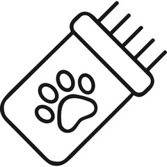 Poster - Graphic Icon Paw Print Vector Art Design. Simple vector illustration of a paw print icon in a modern graphic style perfect for design projects and creative art