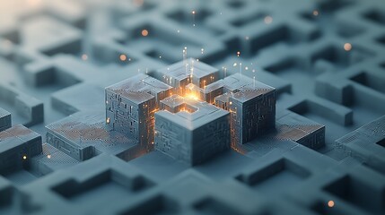 Poster - Abstract digital network