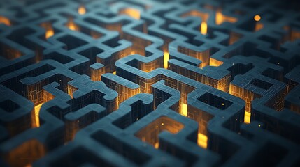 Poster - Complex digital maze