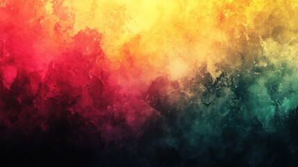 Wall Mural - abstract gradient background with yellow, pink, and green, black and deep red, featuring a subtle gr