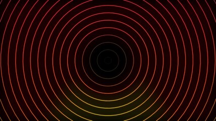 Poster - Hypnotic Abstract: Animated Red and Orange Gradient Concentric Circles Expanding and Contracting
