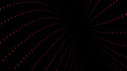 Poster - Hypnotic Spiral of Red Dots on Black: Abstract Motion Graphics Background Visual