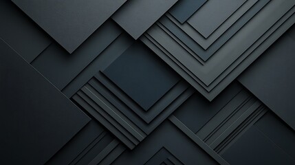 Poster - Abstract geometric shapes in dark gray