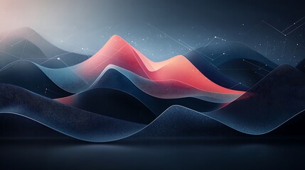 Poster - Abstract data visualization landscape