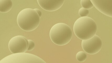 Poster - Abstract Composition with Floating Spheres in a Futuristic Design Space Minimalist Style