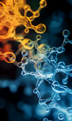 Poster - Abstract visualization showcasing interconnected molecular structures in vibrant hues