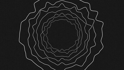Poster - Dynamic Circular Motion Pattern with White Lines on a Dark Abstract Background