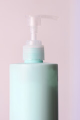 Poster - A close-up shot of a bottle of lotion sitting on a table, ready for use.