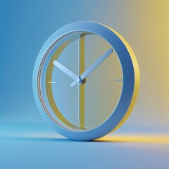 Poster - Modern wall clock design with minimalistic features showcasing vibrant colors in a contemporary setting