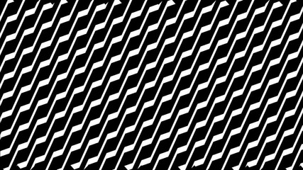 Poster - Seamless Black and White Curved Line Pattern Animation for Modern Backgrounds and Designs
