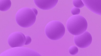 Poster - Floating Amethyst Spheres: A Serene Dance of Abstract Shapes in a Digital Universe