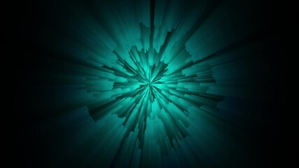 Poster - Dynamic Turquoise Explosion: Abstract Digital Burst for Energetic Backgrounds