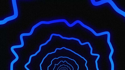 Poster - Abstract Tunnel Vision: Mesmerizing Blue Waves and Rippling Lines for Creative Projects