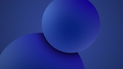 Poster - Abstract Still Life with Blue Spheres, Modern Art Minimalist Scene with Subtle Textures