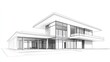 © Sukses - Modern House Architectural Drawing, Front View, Design Concept
