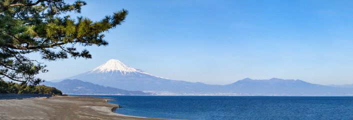 Wall Mural - mount fuji panorama, miho no matsubara, shizuoka, japan