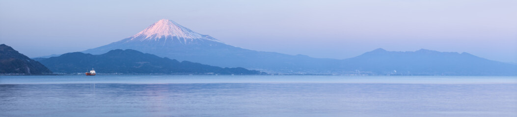 Wall Mural - mount fuji panorama at sunset, shizuoka prefecture, japan