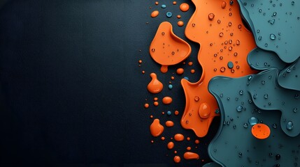 Poster - Enchanting rainfall pattern data visualization dynamic fluid topographic data aesthetics generative abstract digital art with vivid texture retrofuturistic scientific landscape
