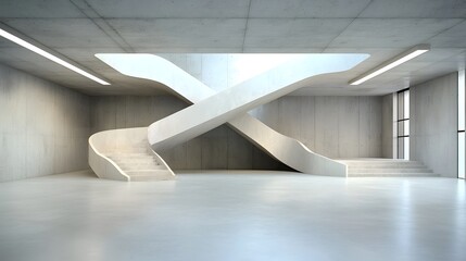 Poster - futuristic blueprint for a modern art gallery featuring a striking architectural design with sleek l