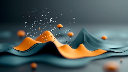 Poster - Mesmerizing Rainfall Pattern Map A Fluid Topographic Terrain with an Intricate Network of Contour Lines Gently Undulating Elevations and a Dynamic Visual Representation of Weather Metrics