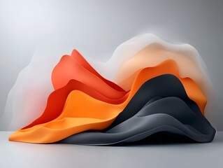 Poster - Striking gradient effects and vivid data representation create a hypnotic precipitation pattern map in this minimalist ambient and refined digital art visualization