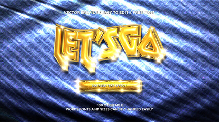 Poster - Action Title gold 3D text effect style
