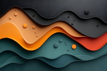 Poster - Vibrant Undulating Topographic Data Visualization Depicting the Dynamic Environment of a Moody Rainstorm with a Surreal Impressionistic Style