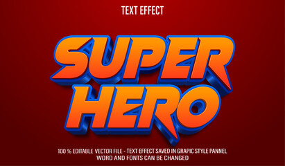 Poster - super hero 3d editable text effect style