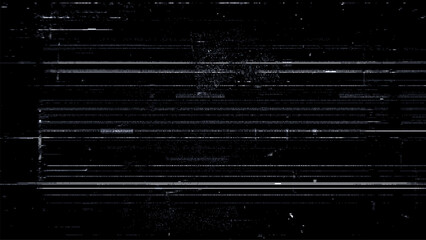 Fototapete - Digital noise. Abstract distortion static texture. Vector. Minimalistic digital glitch art. pixel graphics. VHS grainy texture. Black background. Retro game aesthetics backdrop.