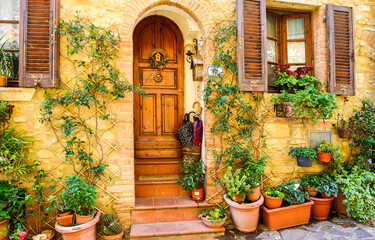  old house with flowers