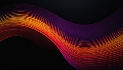 Poster - Gradient black background with wavy lines
4
