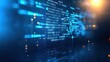 © admin_design - Abstract blue binary code background, a visual representation of digital data and technology