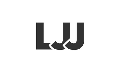 Poster - LJJ logo design template with strong and modern bold text. Initial based vector logotype featuring simple and minimal typography. Trendy company identity.