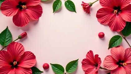 Wall Mural - Bold hibiscus blooms arranged in a square grid , fabric, pattern, yellow
