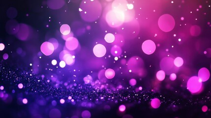 Poster - Abstract purple and pink bokeh lights with glitter.