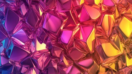 Poster - Abstract colorful iridescent crystal texture background.