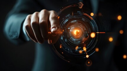 Poster - Digital Innovation, Futuristic Interface