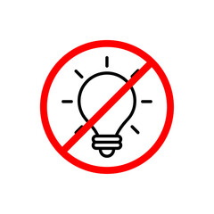 Aufkleber - Light off icon vector graphics