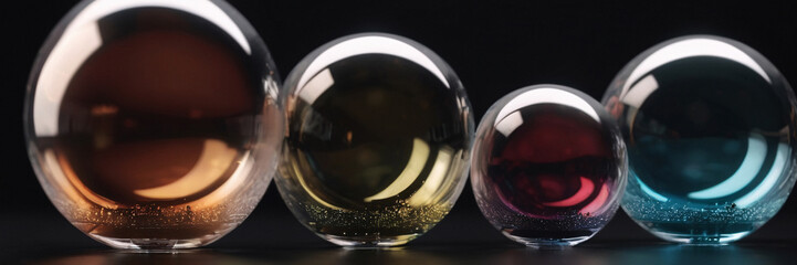 Wall Mural - abstract glass spheres: a study in color and light