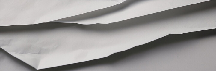 Wall Mural - abstract white paper texture: layers of crumpled paper