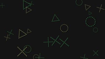 Poster - Geometric background and abstract designs with various colors are scattered in the background.