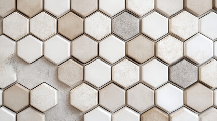 Poster - Abstract geometric background with hexagons. Design element