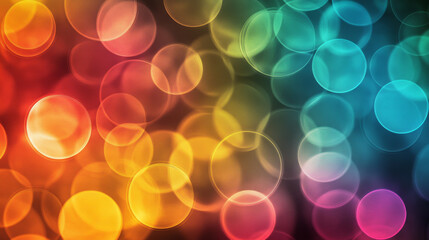 Poster - Abstract vector background with color transparent circles