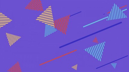Poster - Geometric background and abstract designs with various colors are scattered in the background.